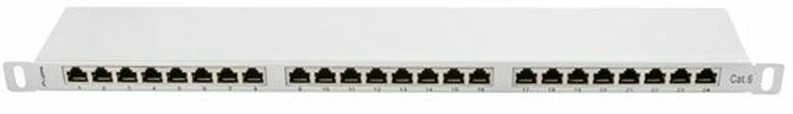 LANBERG PPS6-0024-S Patch Panel 24 prievadas 0,5U kat. 6 ekranuoti pilkai