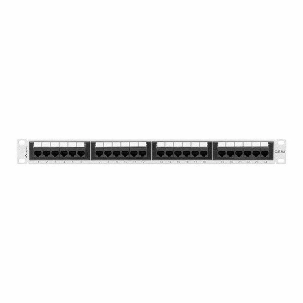LANBERG patch panel 24 port 1U kat.6A UTP pilkas