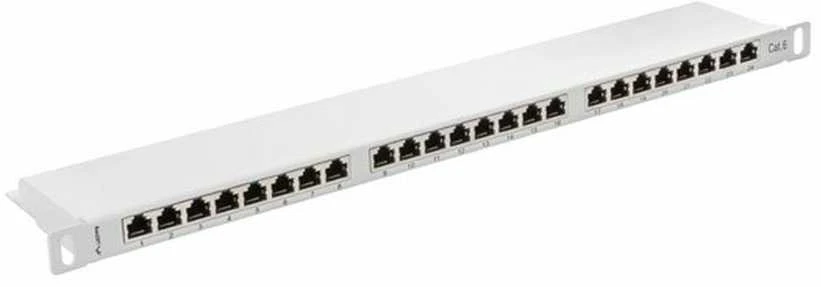 LANBERG PPS6-0024-S Patch Panel 24 prievadas 0,5U kat. 6 ekranuoti pilkai