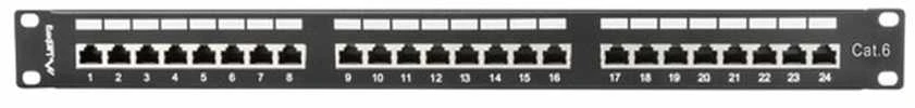 LANBERG PPS6-1024-B Patch Panel 24 prievadai 1U kat. 6 ekranuoti judai