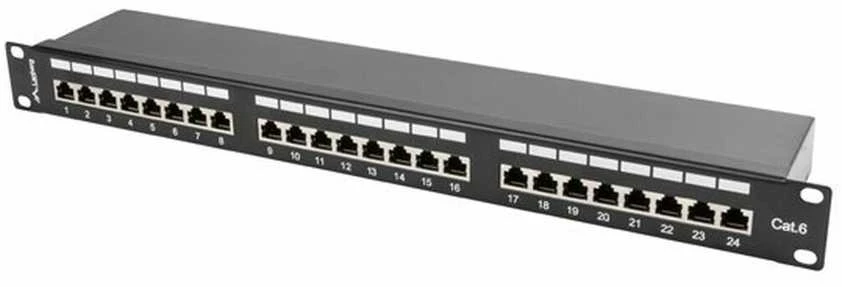 LANBERG PPS6-1024-B Patch Panel 24 prievadai 1U kat. 6 ekranuoti judai