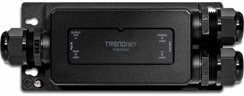 Šakotuvas Perjungti TRENDnet TRENDnet 2-Port Gbit. Pramoninis aktyvus/pasyvus PoE+ Išor.