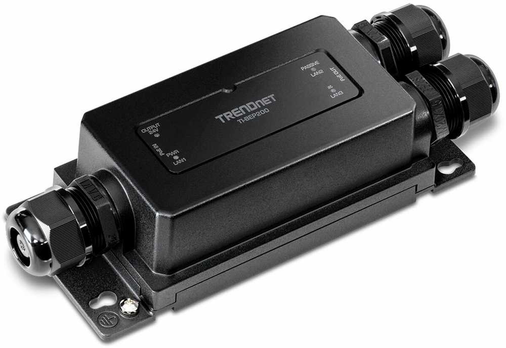 Šakotuvas Perjungti TRENDnet TRENDnet 2-Port Gbit. Pramoninis aktyvus/pasyvus PoE+ Išor.