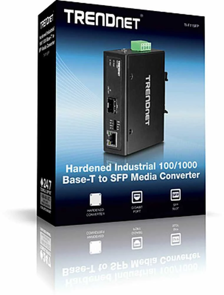 Carruzzo Trendnet TI-F11SFP tinklo medijos keitiklis 1000 Mbit/ai Juoda