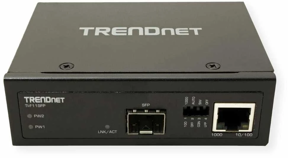 Carruzzo Trendnet TI-F11SFP tinklo medijos keitiklis 1000 Mbit/ai Juoda