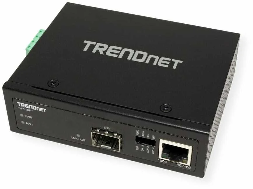 Carruzzo Trendnet TI-F11SFP tinklo medijos keitiklis 1000 Mbit/ai Juoda