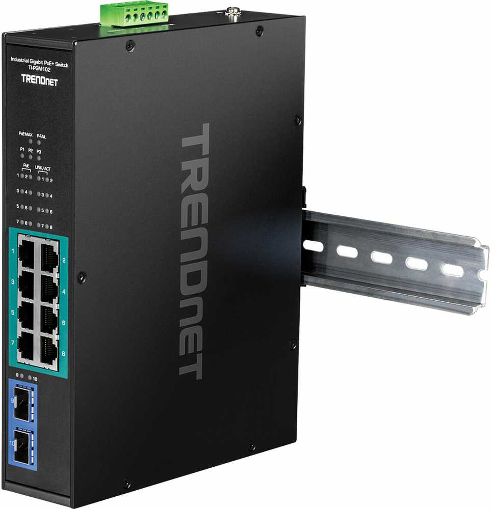Šakotuvas TRENDnet Trendnet TI-PGM102 łącza jungiama į tinklą Gigabit Ethernet (10/100/1000) Obsługa PoE Juodas