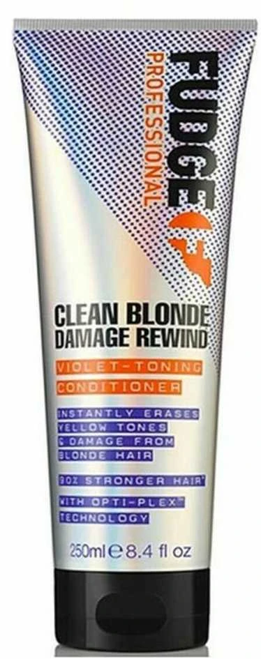 Fudge Professional "Fudge Clean Skirtas šviesiems plaukams Damage Rewind" violetinės spalvos tonizuojantis kondicionierius 250ml