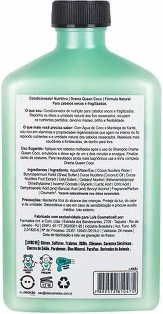 Lola Cosmetics Lola Drama Queen Coco Acondicionador, 250 g