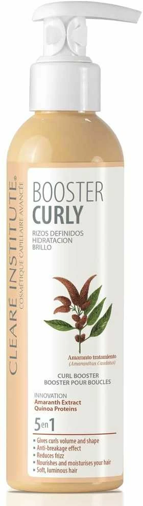 Clearé Institute Booster Skirtas garbanotiems plaukams Skirtas garbanotiems plaukams Defined Curls Moisturising Shine, 200 ml