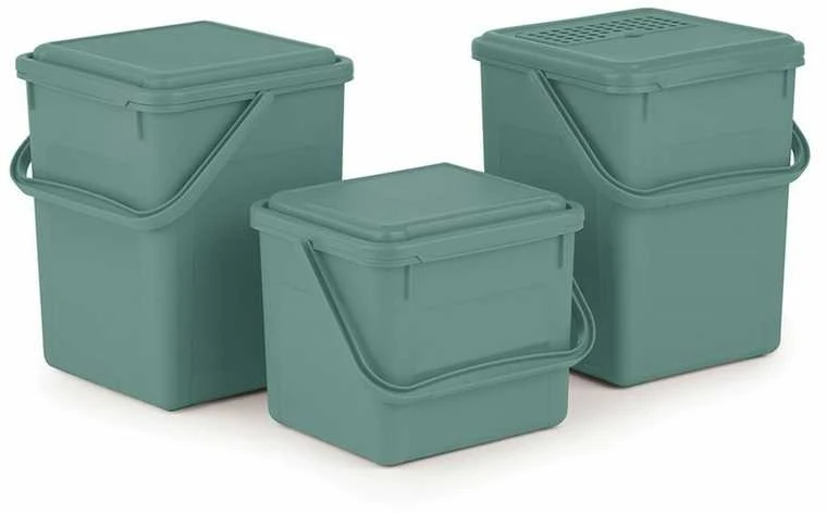 Atliekų Konteneris - ROTHO Žalias 9L Perdirbto Plastiko Technopolimeras