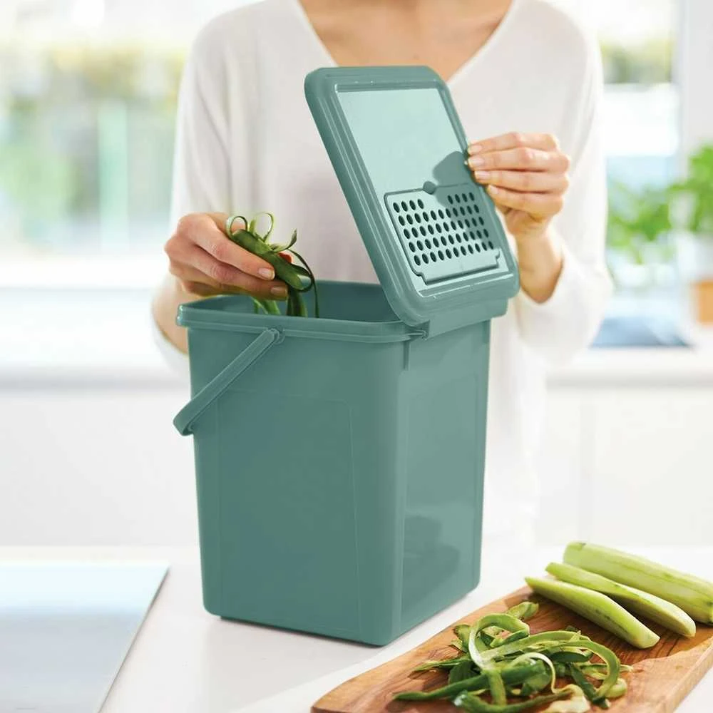 Atliekų Konteineris - ROTHO Žalias 9L Perdirbtas Technopolimeras su Kvapo Filtru