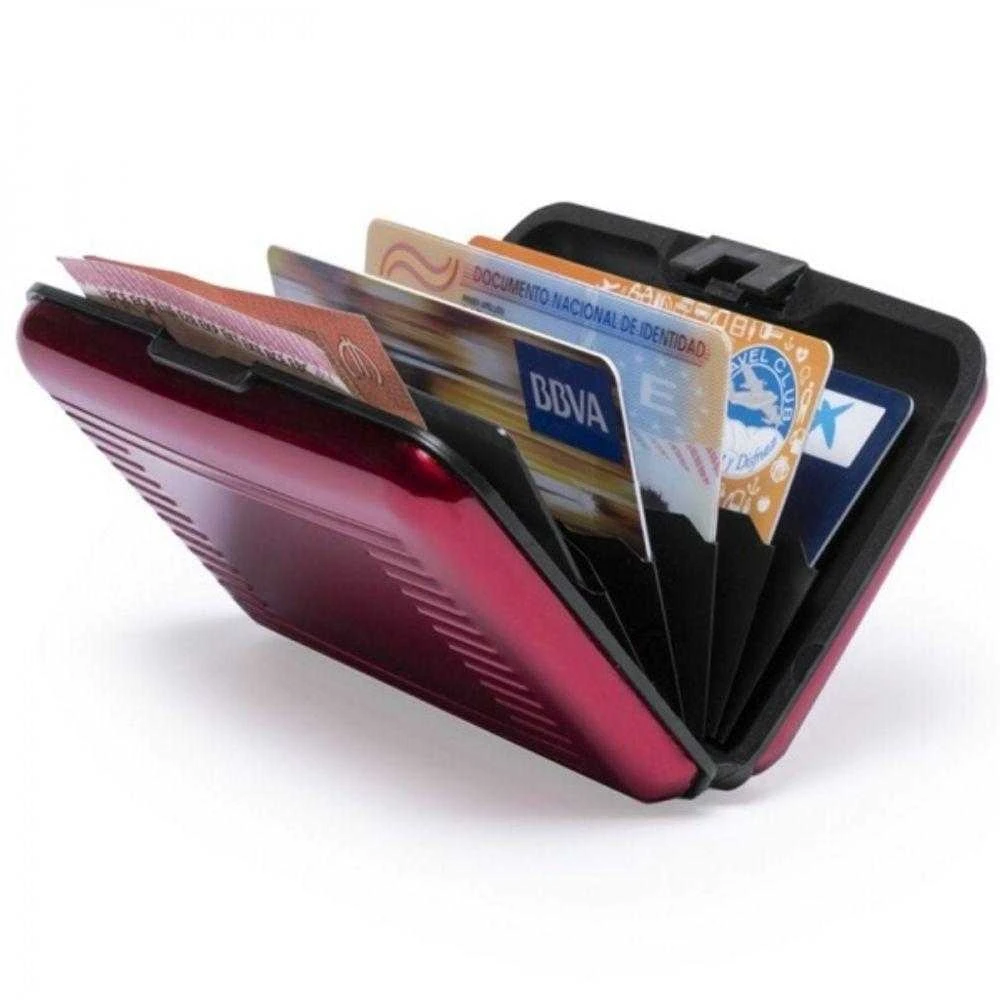 Aliumininis dokumentų dėklas su RFID apsauga, 11x7,5 cm, juodas