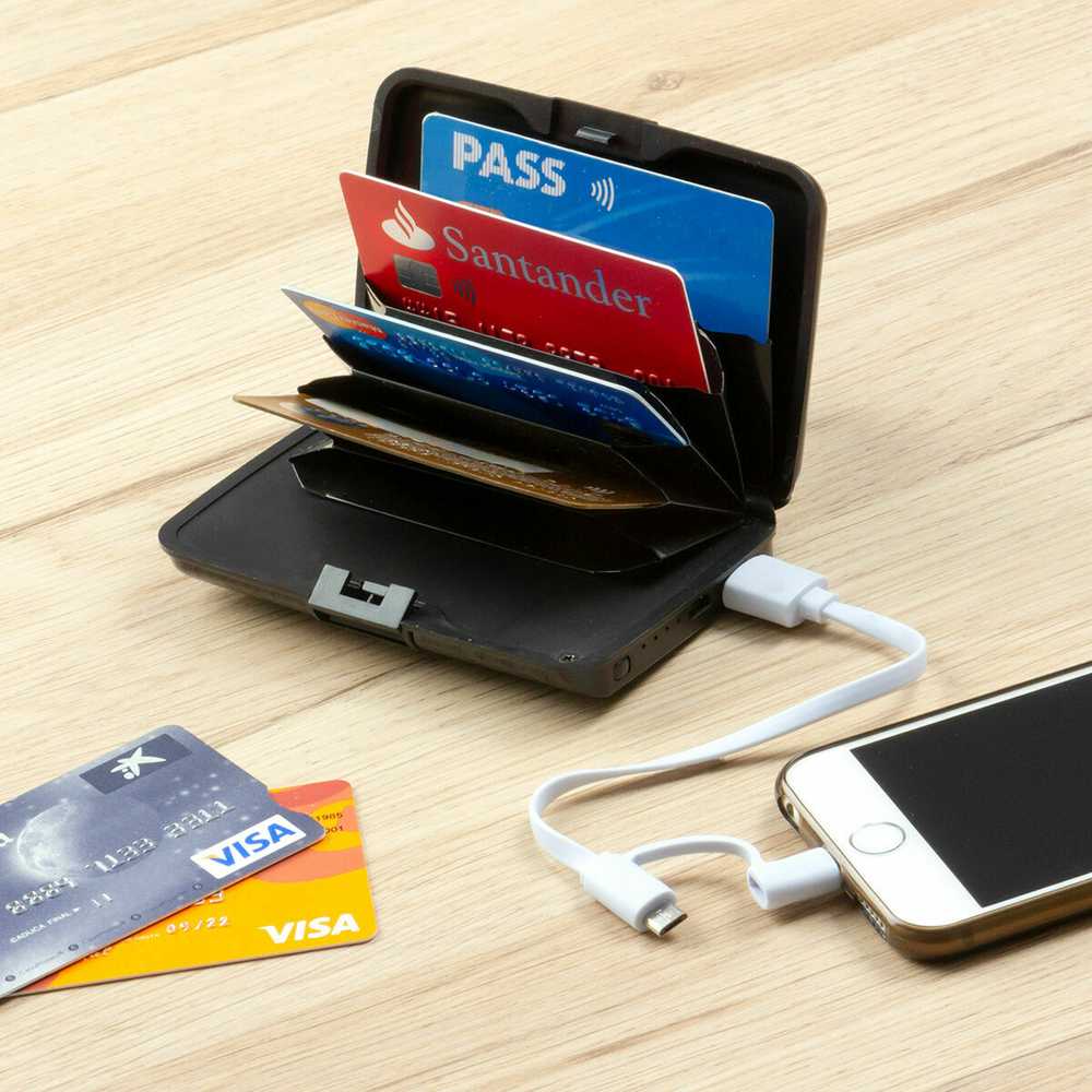Innovagoods Piniginė su RFID apsauga ir išorinės baterijos funkcija