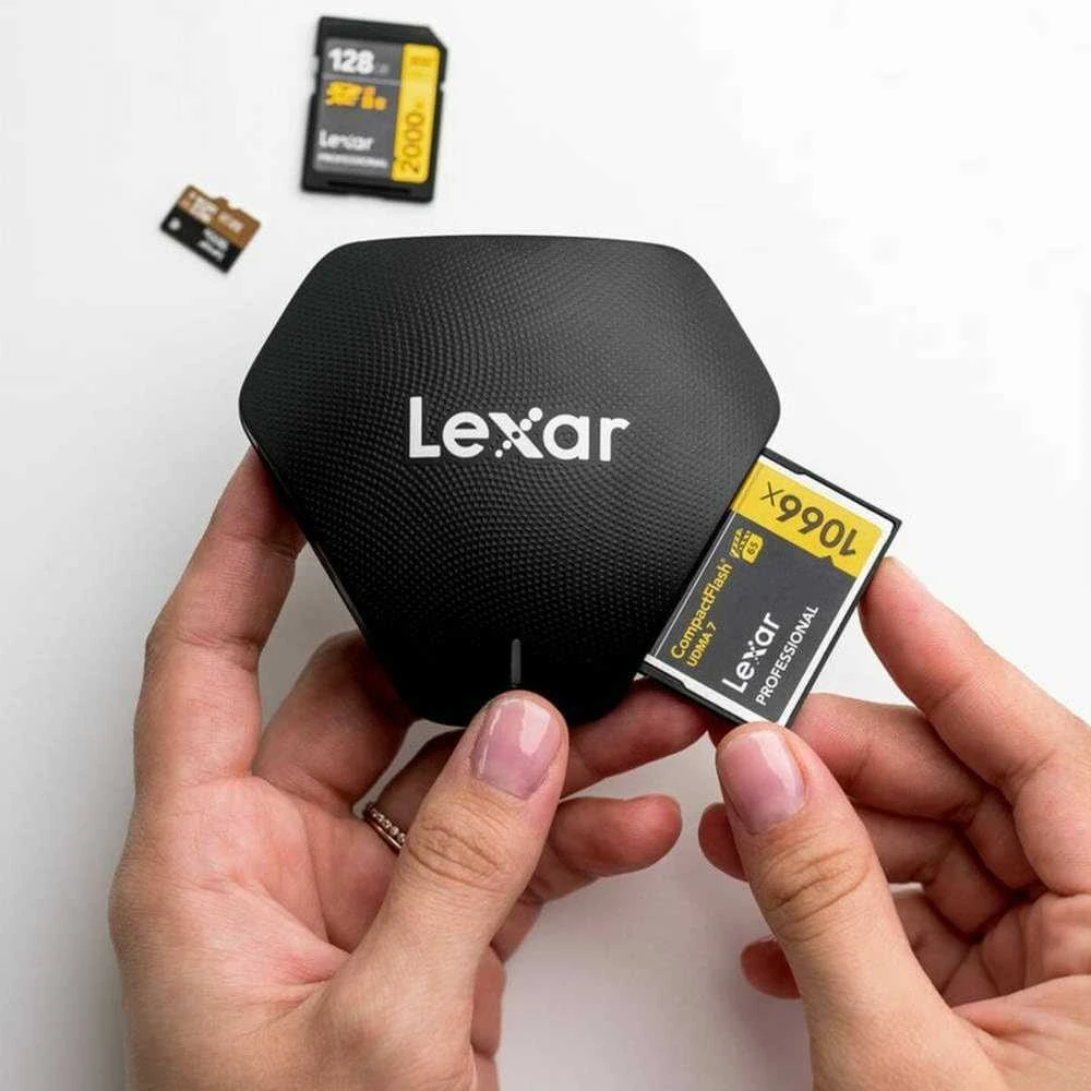 Lexar | Multi-Card | „Trys viename“ USB 3.1 tipo C skaitytuvas | SD ir Micro SD CompactFlash palaikymas | Kortelių skaitytuvas