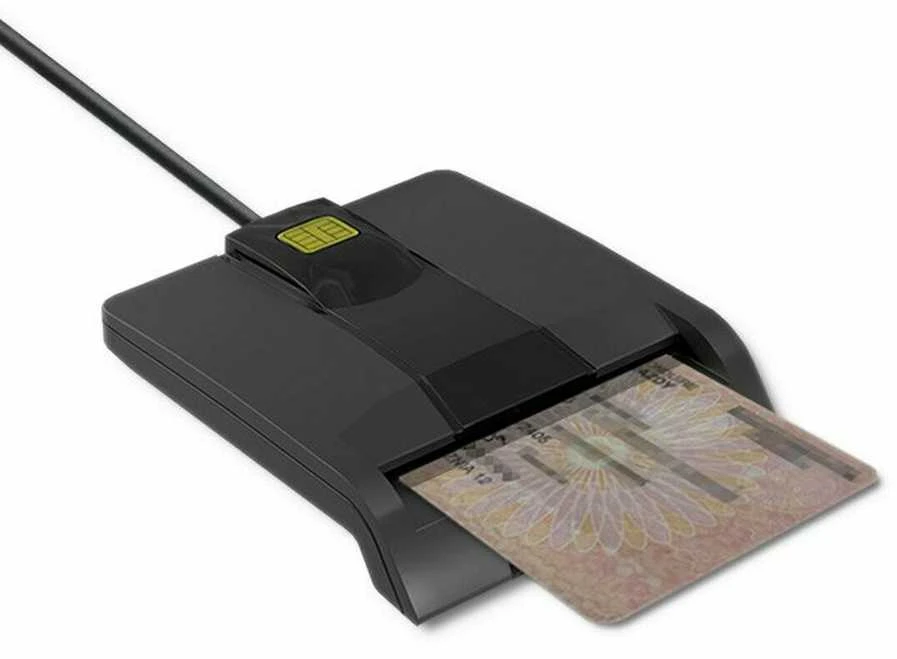 QOLTEC 50634 Išmanusis Smart ID lustinių kortelių skaitytuvas SCR0634 USB Type C