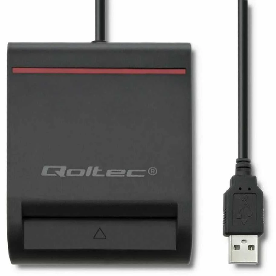 QOLTEC Smart chip ID kortelių skaitytuvas USB 2.0 Plug&Play