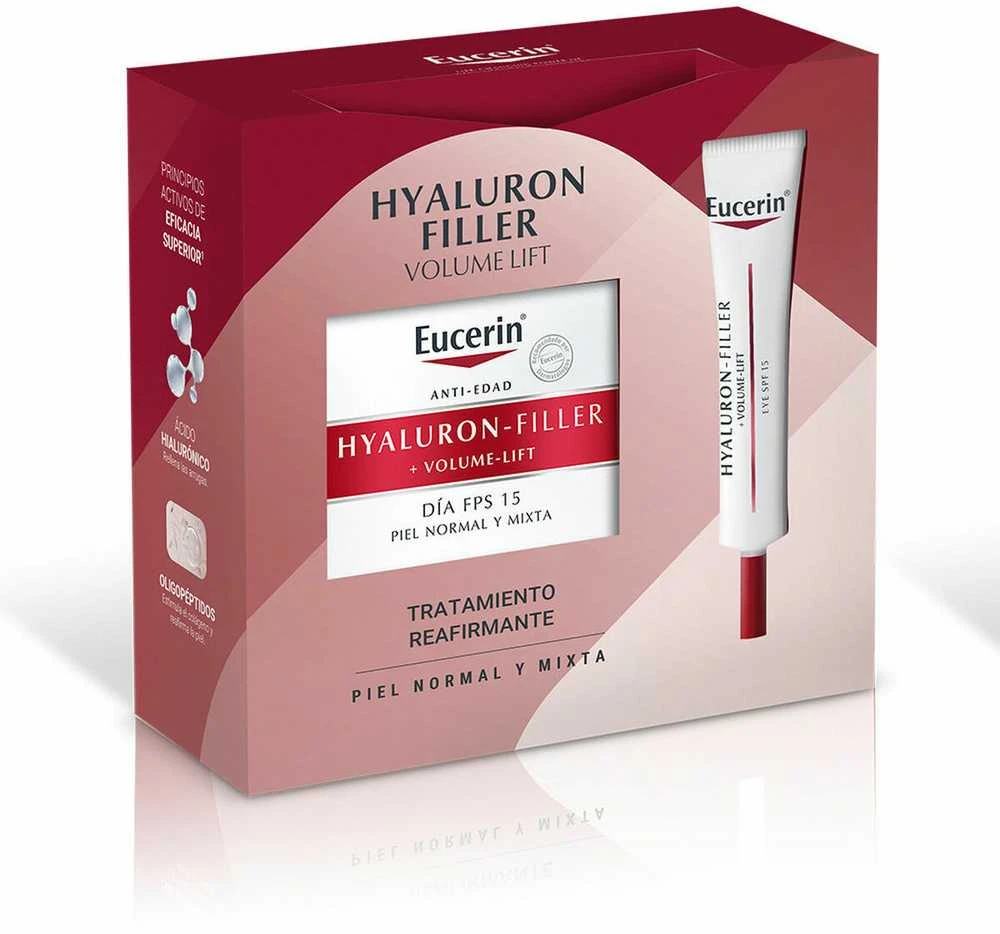 Eucerin HYALURON FILLER + VOLUME-LIFT DAY CREAM FOR NORMAL TO COMBINATION SKIN, 2-PIECE SET