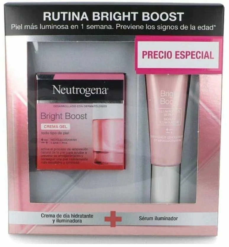 Neutrogena BRIGHT BOOST ROUTINE CREAM GEL &amp; SERUM LOT 2 pcs