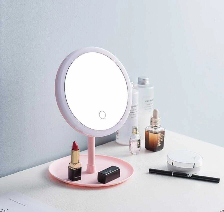 Kosmetinis veidrodis su LED apšvietimu, 18 cm