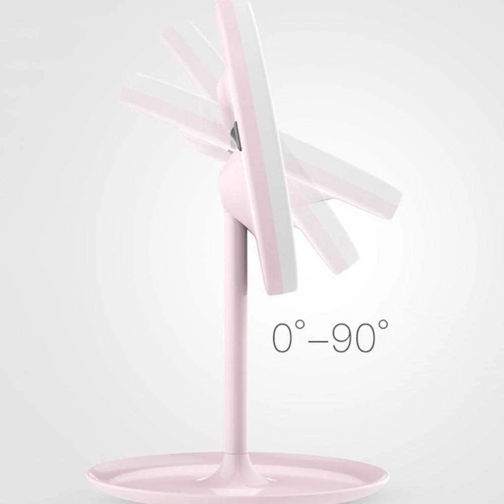 Kosmetinis veidrodis su LED apšvietimu, 18 cm
