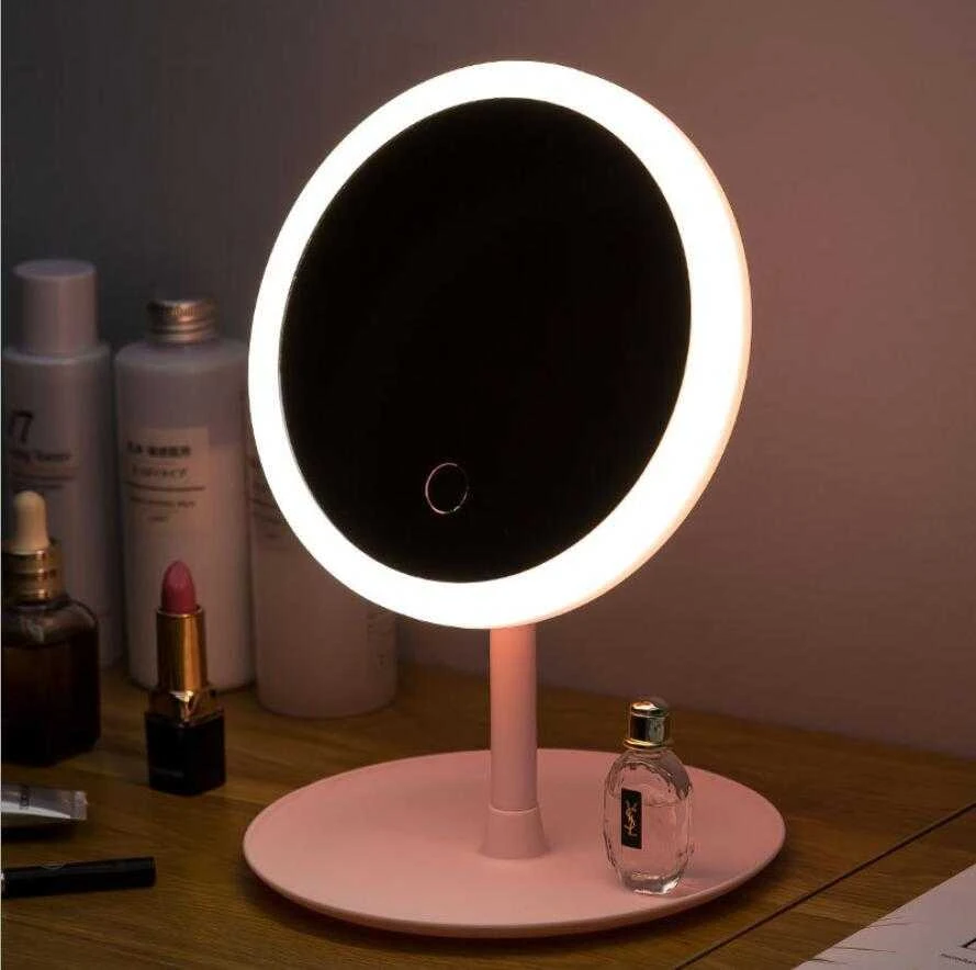Kosmetinis veidrodis su LED apšvietimu, 18 cm