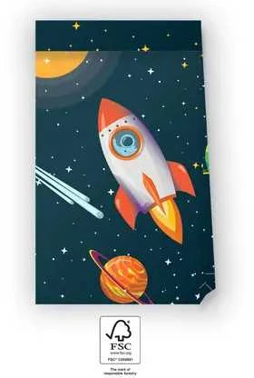Kosmoso temos raketos ir planetų paveikslėlis