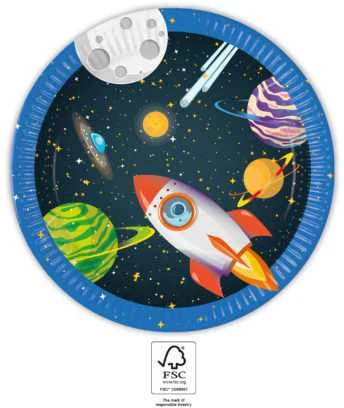 Globos Europe Bv Nežinomas Vienkartinės lėkštės ROCKET, Ø 23 mm, 8 vnt.