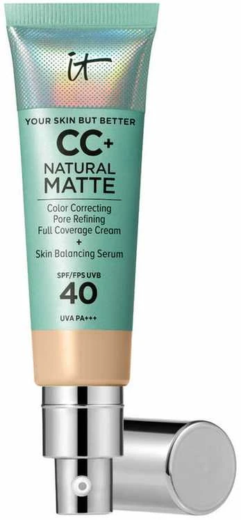It Cosmetics Cc Natural Matte Kreminis Makeup Base Spf40 Light, 32 ml