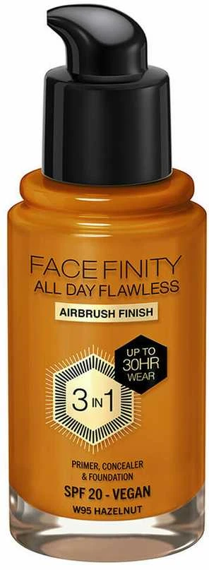 Max Factor Facefinity All Day Flawless makiažo pagrindas moterims 30 ml, spalva: W95 Hazelnut