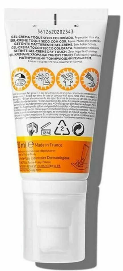 La Roche Posay Anthelios Dry Touch Gel Kreminis SPF 50+ apsauginis kremas nuo saulės, 50 ml