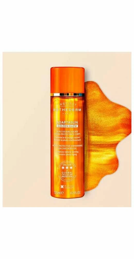 „Institut Esthederm Hydra“ apsauginis žvilgantis kūno aliejus nuo saulės, stiprus, 125 ml