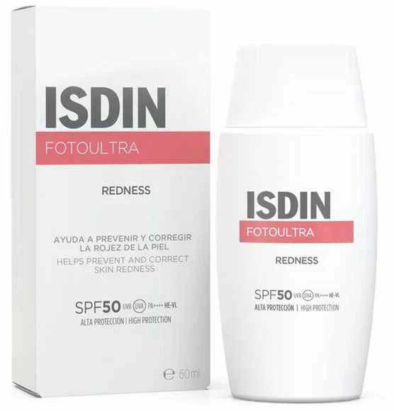 apsaugantis nuo saulės veido kremas Jautriai odai Isdin Fotoultra Redness Spf50+ 50ml