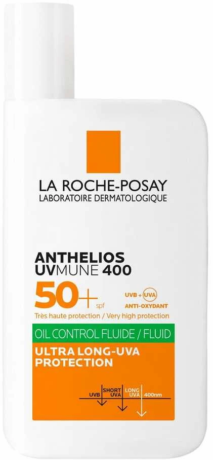 La Roche-Posay Anthelios UVMune 400 Apsauga nuo saulės Lotion For Face SPF 50+ apsauginis fluidas nuo saulės veidui, 50 ml