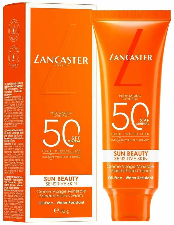 „Lancaster Sun Beauty“ jautrios odos mineralinis veido kremas nuo saulės