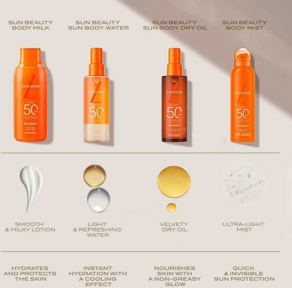 Lancaster Sun Sport nematomas gaivinantis purškiklis su SPF50, 200 ml