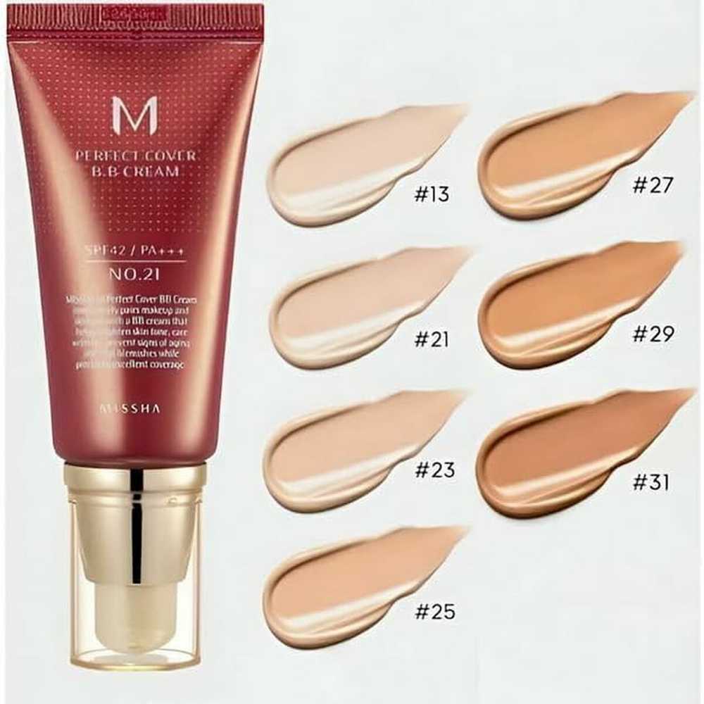 Missha M Perfect Cover BB Cream 25 Warm Beige SPF42/PA+++ BB kremas, 20 ml