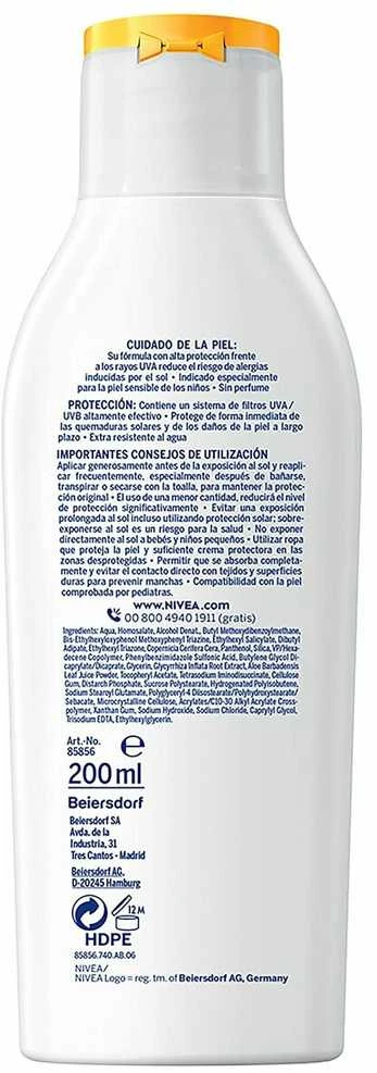 Kremas nuo saulės Nivea Protect&Sensitive Kids 200 ml Spf 50