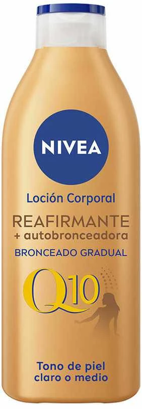 Nivea Q10 Reafirmante Autobronceadora Loción Corporal, 400 ml