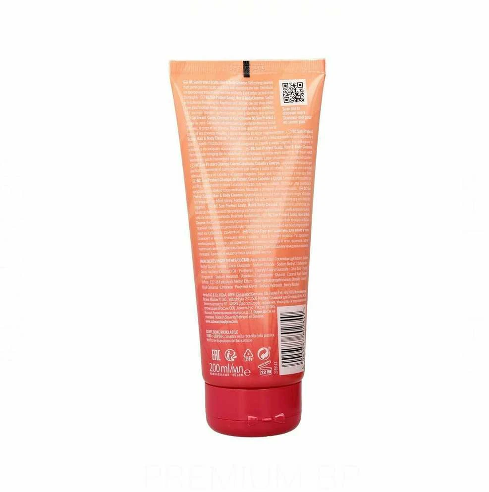 Schwarzkopf Professional BC Bonacure Sun Protect Scalp, Hair & Body Cleanse Coconut Šampūnas galvos odos, plaukų ir kūno prausiklis, 200 ml