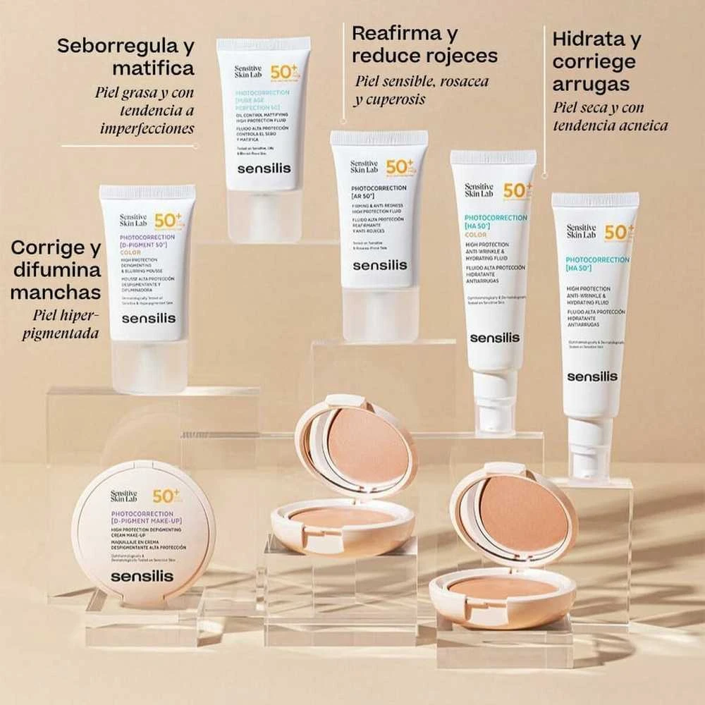 Sensilis PHOTOCORRECTION [HA 50+] moisturizing and anti-wrinkle tinted fluid SPF50+ 50 ml