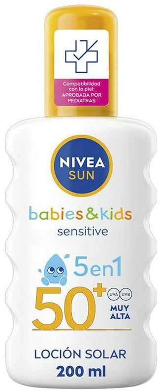 Nivea Sun Babies y Kids Loción Solar 5 En 1 Spf50, 200 ml