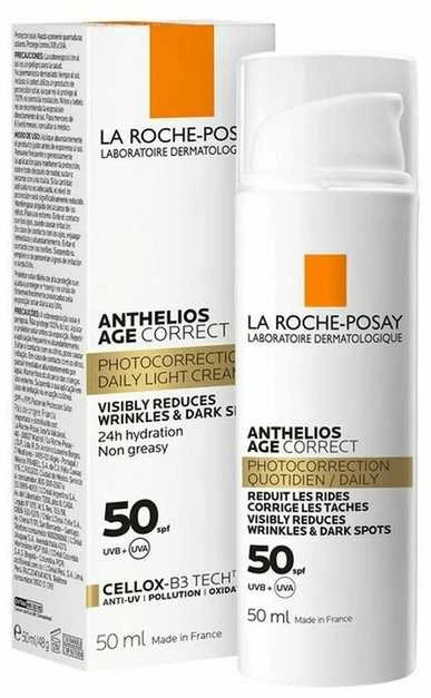 La Roche-Posay Anthelios Age Correct Daily Care SPF 50 kremas nuo saulės, 50 ml