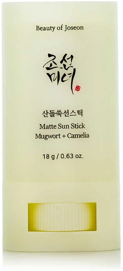 Beauty of Joseon Matte Sun Stick Mugwort + Camelia SPF 50+ PA++++ apsauginis pieštukas nuo saulės, 18 g