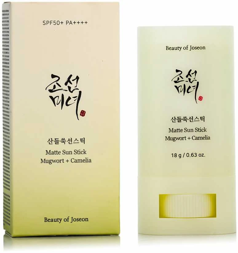 Beauty of Joseon Matte Sun Stick Mugwort + Camelia SPF 50+ PA++++ apsauginis pieštukas nuo saulės, 18 g