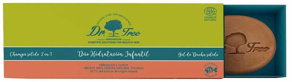 Dr Tree SOLID Šampūnas AND GEL CHILDREN'S HYDRATION SENSITIVE SKIN CASE 2 pcs