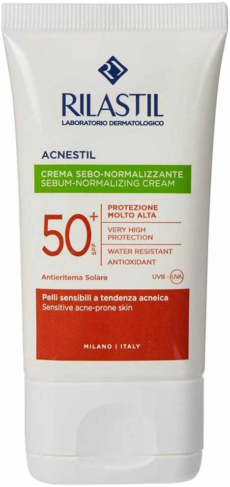Rilastil Sun System Spf50+ Acnestil veido emulsija 40ml