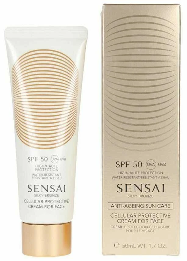 Sensai Silky Bronze Cellular Apsauginis veido kremas SPF50+, 50 ml