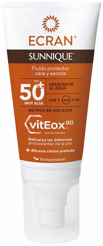 "Ecran Sun Lemonoil" veido ir kaklo fluidas Spf50 50ml