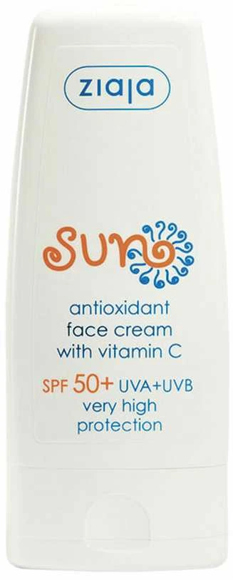 Ziaja Sun Kremas veidui su antioksidantu SPF 50+ ir vitaminu C, 50 ml